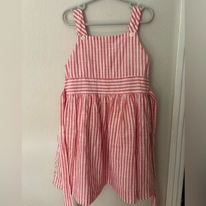 Edgehill Collection Red and White Striped Dress 5T